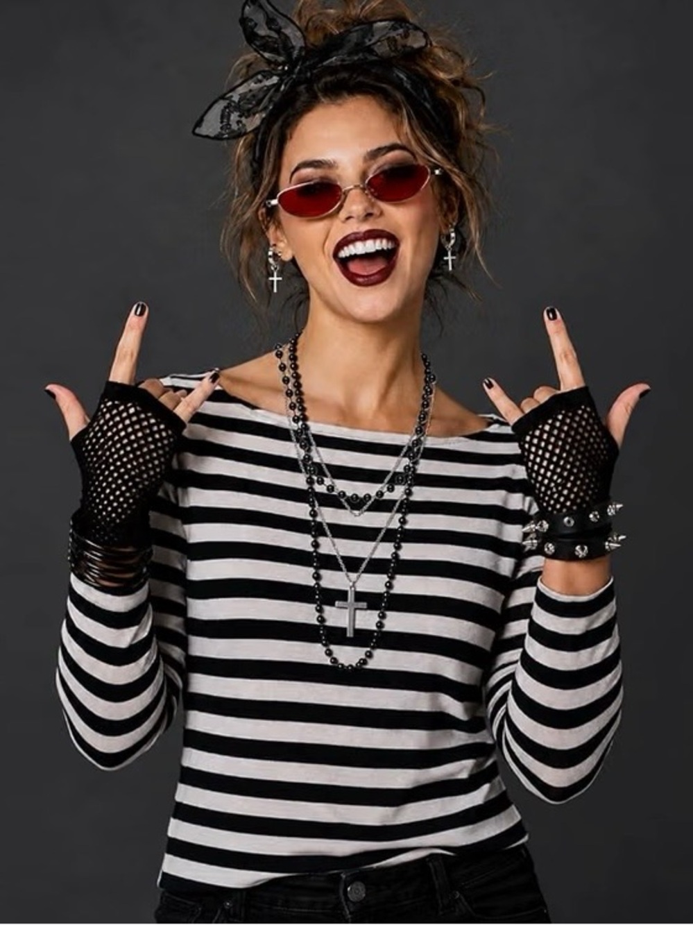 Women's 80s Madonna Inspired Costume Accessories Set - New